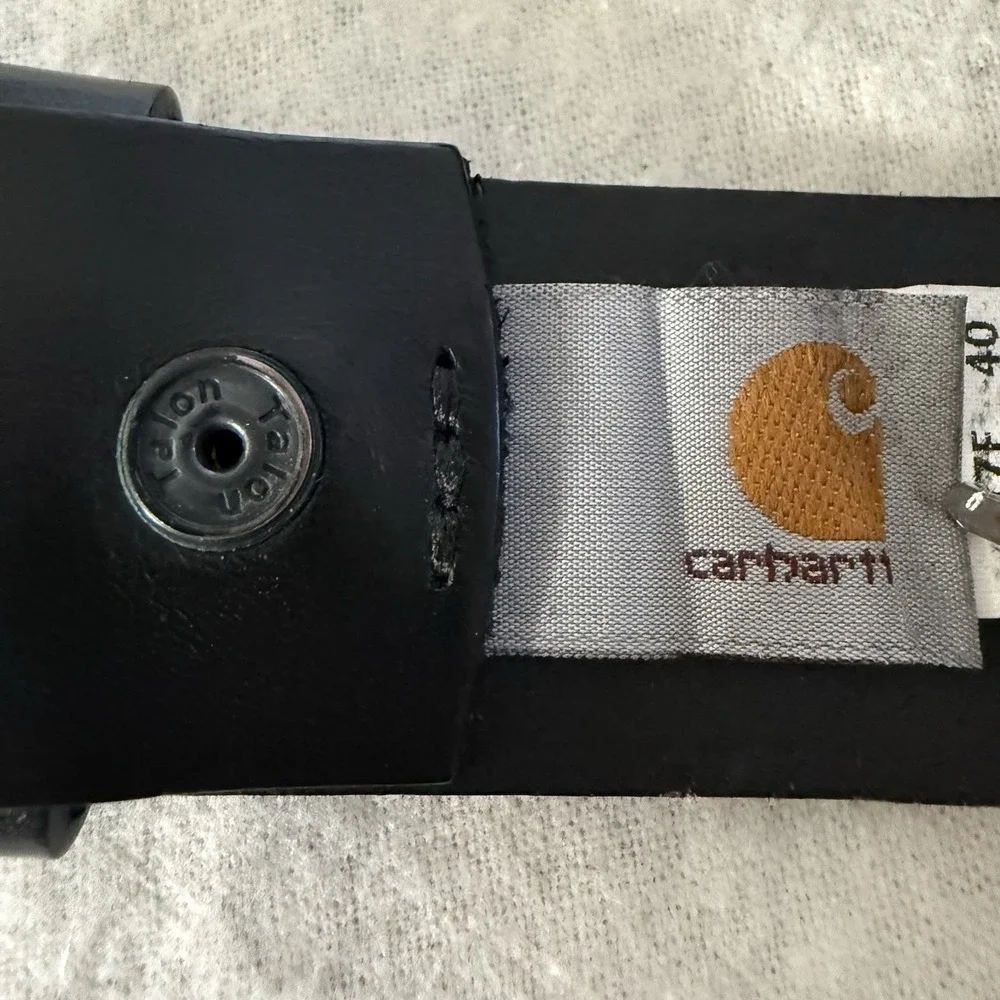 Carhartt Belt Genuine Leather Black Men's Size 40 'EUC'